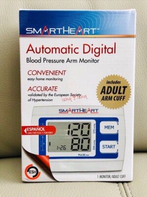 SmartHeart Automatic Arm Digital Blood Pressure Monitor, 01-539,  Cuff-Medium NIB