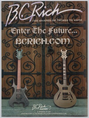 2005 B.C. RICH Electric Guitar 'Enter The Future...' Vintage Print Ad