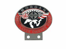 Vintage Voiture Morgan Grand Lacs Propriétaire Groupe Badge Avant Gril Décalque
