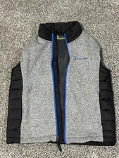 Free Country  Large (14-16) Gray/Black Vest Knit Front/Back Great Condition