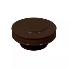 5 In. D Aluminum Static Roof Vent Pipe Cap in Brown