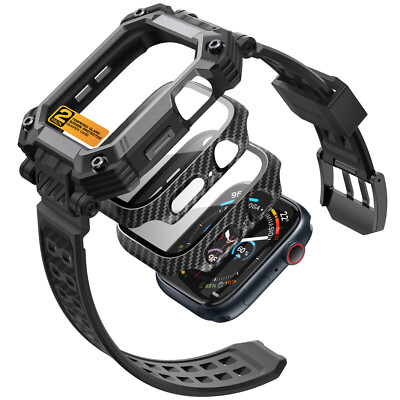 i-Blason Military-Grade Protection Case Apple Watch 10 46mm Tempered Glass Cover