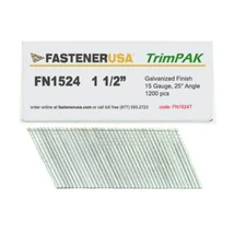 1-1/2" ANGLE FINISH NAILS 15GA GALV 1,200ct | FN1524T