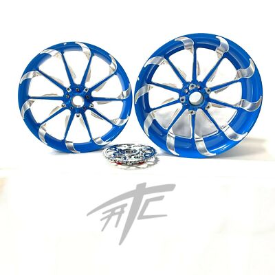 360 FAT TIRE KIT SKIERS BLUE TORNADO WHEELS BLACK ARM 12-22