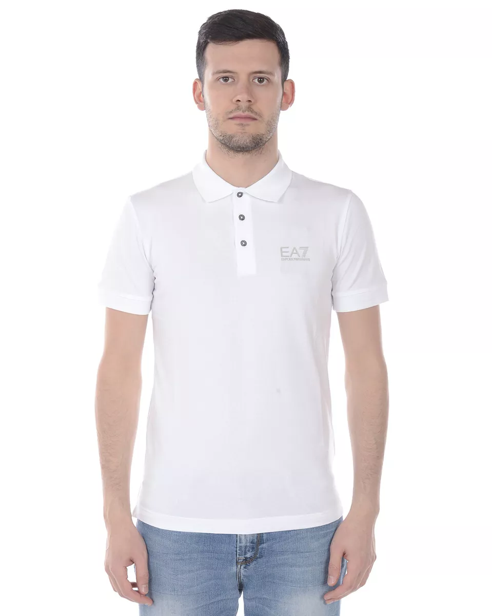 White on sale ea7 polo
