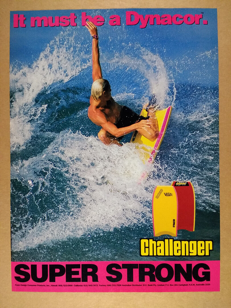 1992 Challenger Kauai Classic Bodyboard vintage print Ad | eBay 1992 Challenger Kauai Classic Bodyboard vintage print Ad | eBay