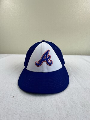 Atlanta Braves Hat Cap Fitted 6 7/8 Hank Aaron Keep Swinging #44
