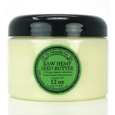 12 oz ORGANIC HEMP BUTTER 100% PURE RAW NATURAL COLD PRESSED For Skin Body Hair 