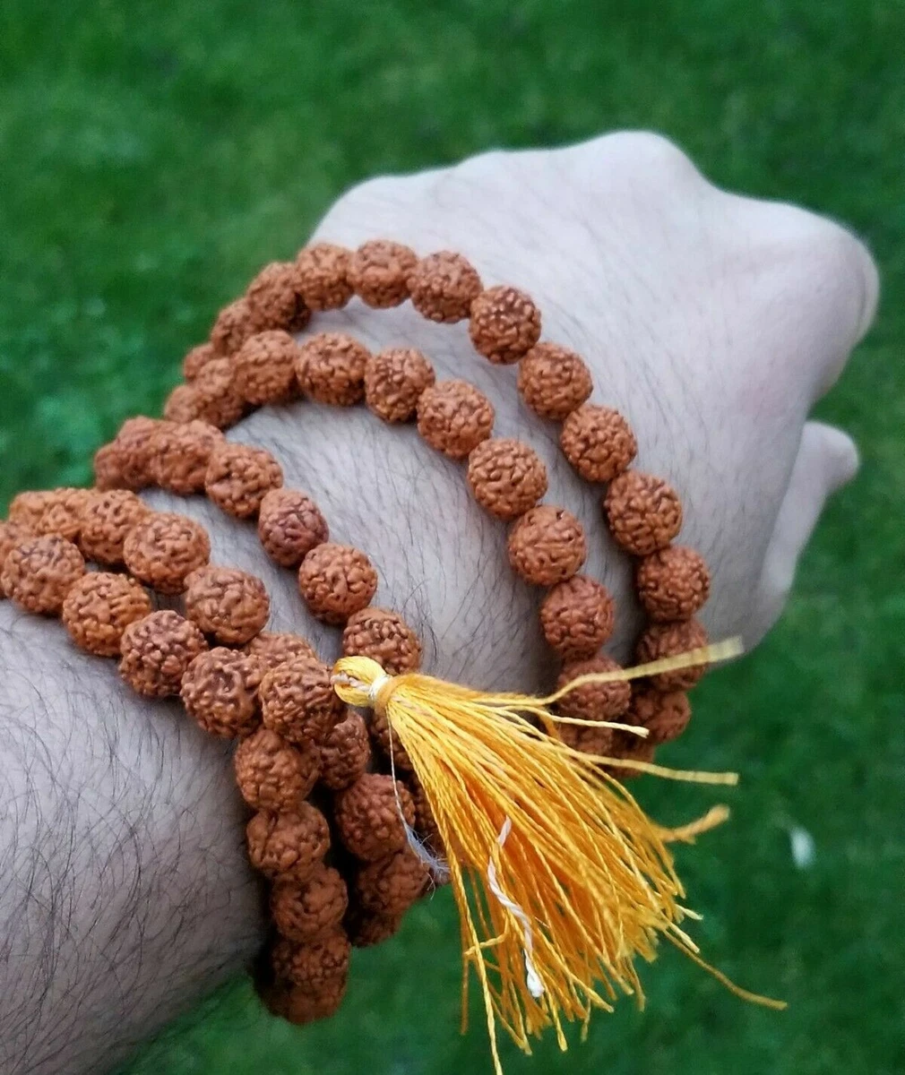 Hindu Authentic Rudraksha Yogic beads Meditation Praying Beads Sikh Simran  Mala