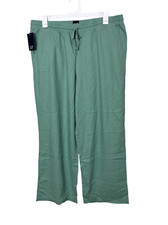 Gap Wide Leg Linen Pull On Granite Green Pants Size XL NWT