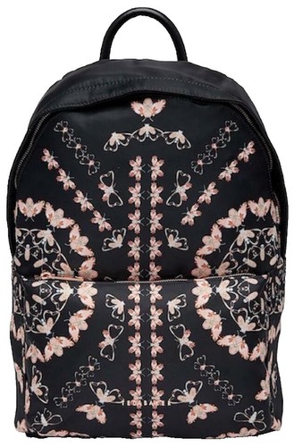 Ted Baker Burgundy Floral Leather Trim Inner Tablet Holder Tech Backpack OS Ted Baker Burgundy Floral Parrot Leather Trim Tablet Holder  main image 3