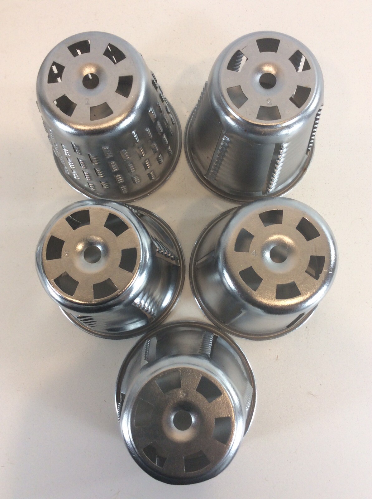 Vintage Saladmaster Hand Crank Food Processor Shredder Chopper with 5