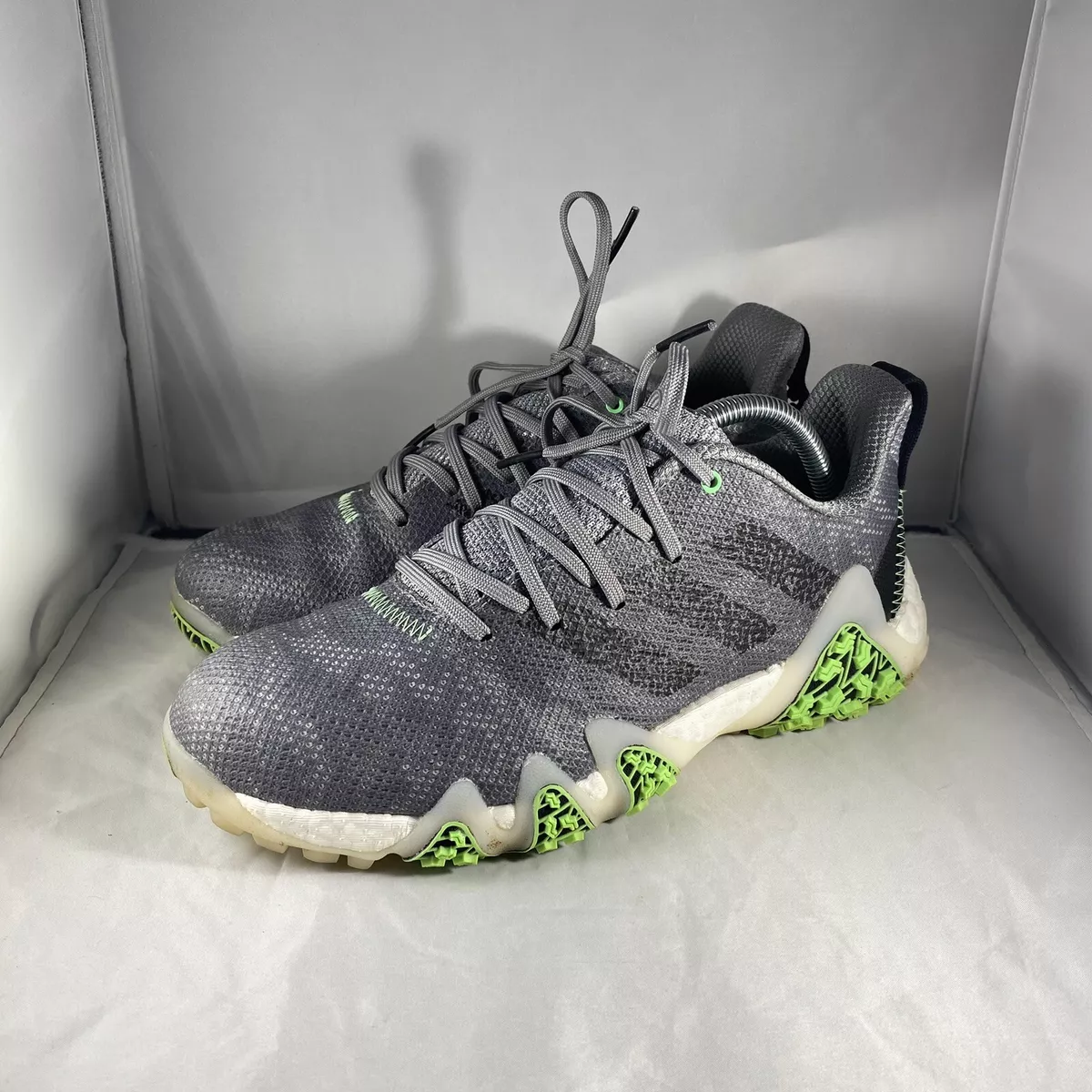 Adidas green and store grey shoes
