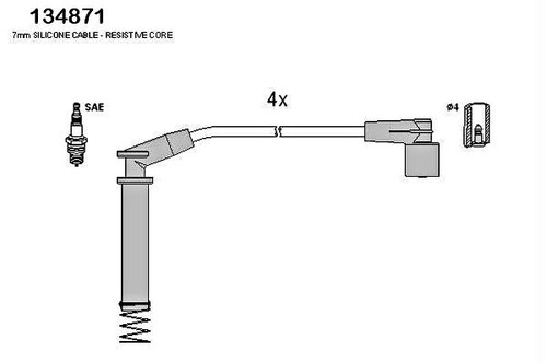 HÜCO Zündleitungssatz Zündkabelsatz Für OPEL Astra Vectra 1.2-1.6L 1991