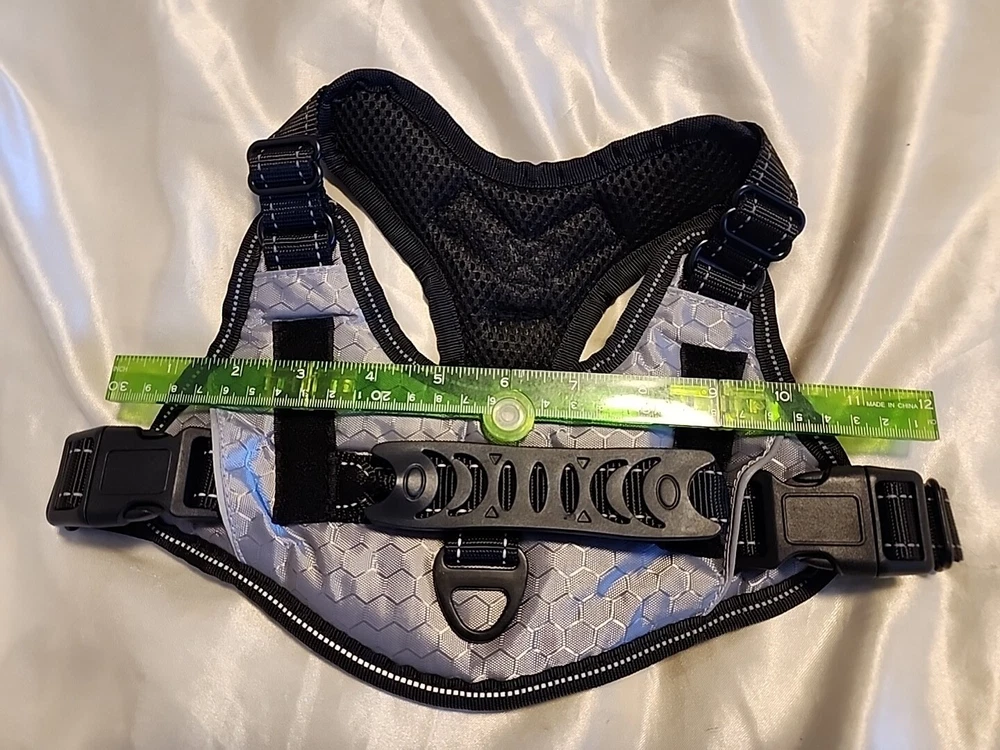 Dog Harness Reflective No-Pull Adjustable Black/Gray - Size Medium Dog Harness Reflective No-Pull Adjustable Black/Gray - Size Medium