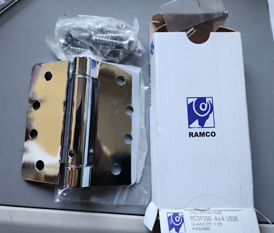 Ramco Adjustable Spring Door Hinge 4 X 4 , Stainless Steel Self-Closing Hinge