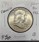 1948-P 50C Franklin Half Dollar Bu FBL 90% Silver KEY DATE
