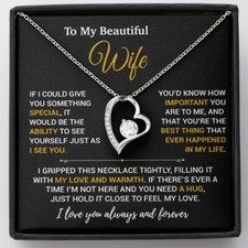 To My Wife Necklace, Christmas Gifts For Women, Anniversary Gift For Wife