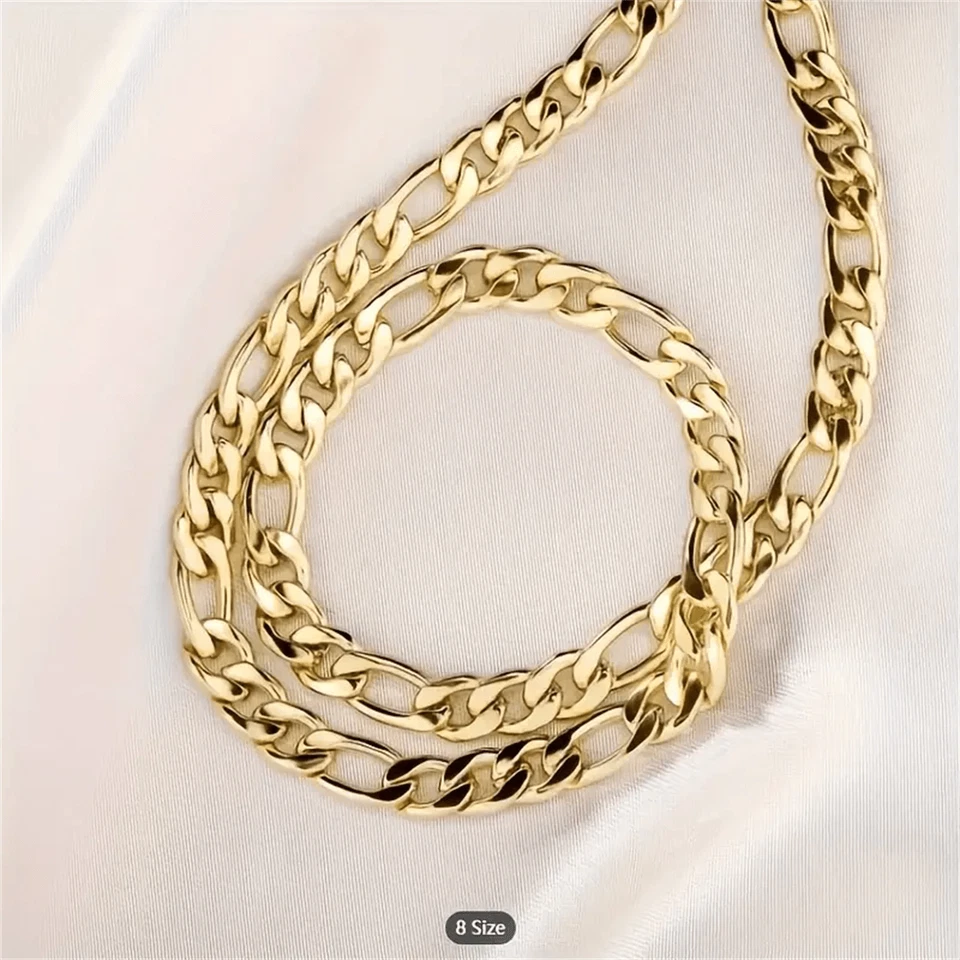 Cadenas de Oro 14K Para Hombre Cadenas Cubanas Joyería Collar Gargantillas - Image 4 of 4