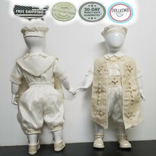 Mameluco para bautizo, marfil, bebé, niño. Ropones de niño para bautizo. Beich. Mayore