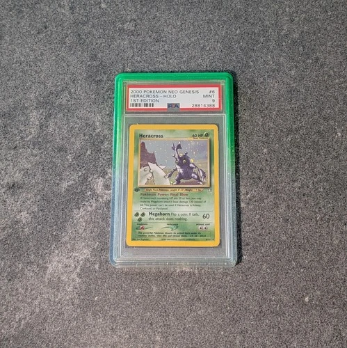 2000 POKEMON NEO GENESIS 1ST EDITION #6 HERACROSS-HOLO PSA 9 | GUARD INCL