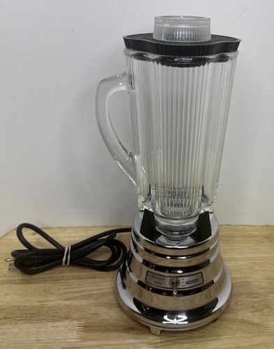 Vintage WARING Blender Model 34BL87 Chrome Beehive Base Clover Glass 5 Cup 40oz