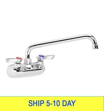 Krowne Silver Series 10-410L Wall Mount Kitchen Faucet with 4” Center Mount 10"