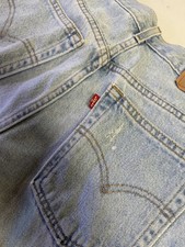 Vintage Levi s Shorts Juniors 9 High Rise Light Wash Denim 90s Mom Cut Red Tab
