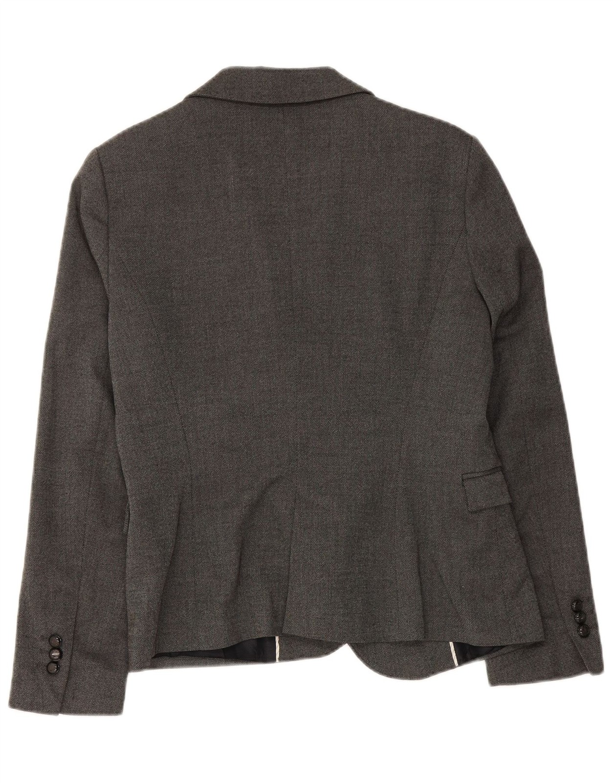 ZARA Womens 1 Button Blazer Jacket UK 14 Large Grey Polyester BH04 thumbnail 2