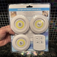 3X Under Cabinet LED Light Kitchen Cupboard Shelf Counter Lighting Kit w/Remote