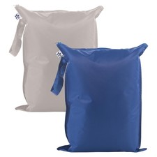 Tiny Twinkle Mess Proof Wet Bags  2-Pack Reusable 2 Pack, Grey, Indigo