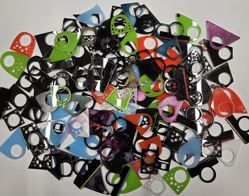 125 Acrylic Stackable Rings Laser Cut Jewelry Making Lot Size 8 Craft Resell