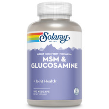 Solaray MSM and Glucosamine Capsules 180 Count