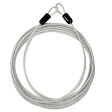 3mm 1/8 Inch Braided Steel Coated Luggage Lock 7-FT 1 Pack Security Cable
