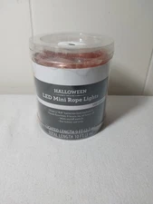 WAY TO CELEBRATE HALLOWEEN 28 LED Mini Orange Rope Lights w Timer Function 9ft