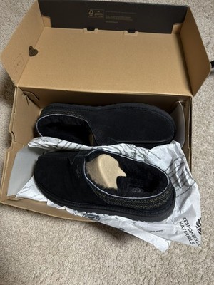 UGG BLACK NEUMAN SUEDE/ SHEEPWOOL COMFORT SLIPPERS, MENS SIZE 12