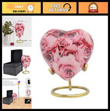 Elegant Pink Rose Cremation Urn for Adult Ashes, Decorative Burial Urn Keepsak