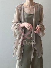 Women Thin Lace Sheer Chiffon Mesh Bolero Shrug Casual Jacket Coat Cardigan Cape