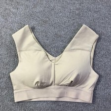 Tommie Copper Sports Bra Womens Small Beige Shoulder Support Copper Znergy Gym