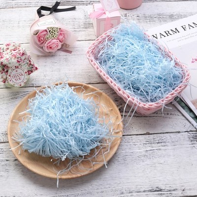Blue Colored Paper Shred Filler for Gift Decor and Candy Box Filling 20G Pack