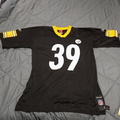 Willie Parker #39 Pittsburgh Steelers Jersey Mens L Reebok NFL Players Black