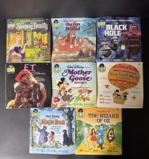 Vintage Walt Disney Read Along Books And Records 33 1/3 RPM/ Lot Of 8, *2