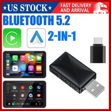 Android Auto Wireless Adapter Wireless CarPlay Adapter Plug Play Radio 2 in 1