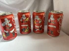 Vintage 1988 Coca Cola classic original formula Santa cans, Set Of 4, Coke