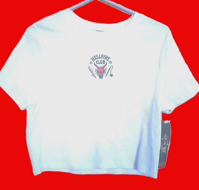 NEW Stranger Things HELLFIRE CLUB Crop Top  XL 16-18 Womens