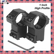 1 Inch Dove Scope Rings, High Profile Mount for 11 mm High, Black