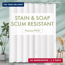 Extra Long Shower Curtain Liner, White Shower Curtain Liner 84 Inches Long, 72x8