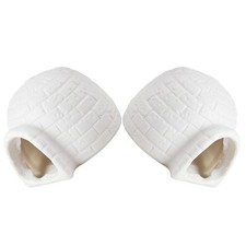  2 pezzi figurine di igloo figurine di ghiacciaia decorazioni per la casa