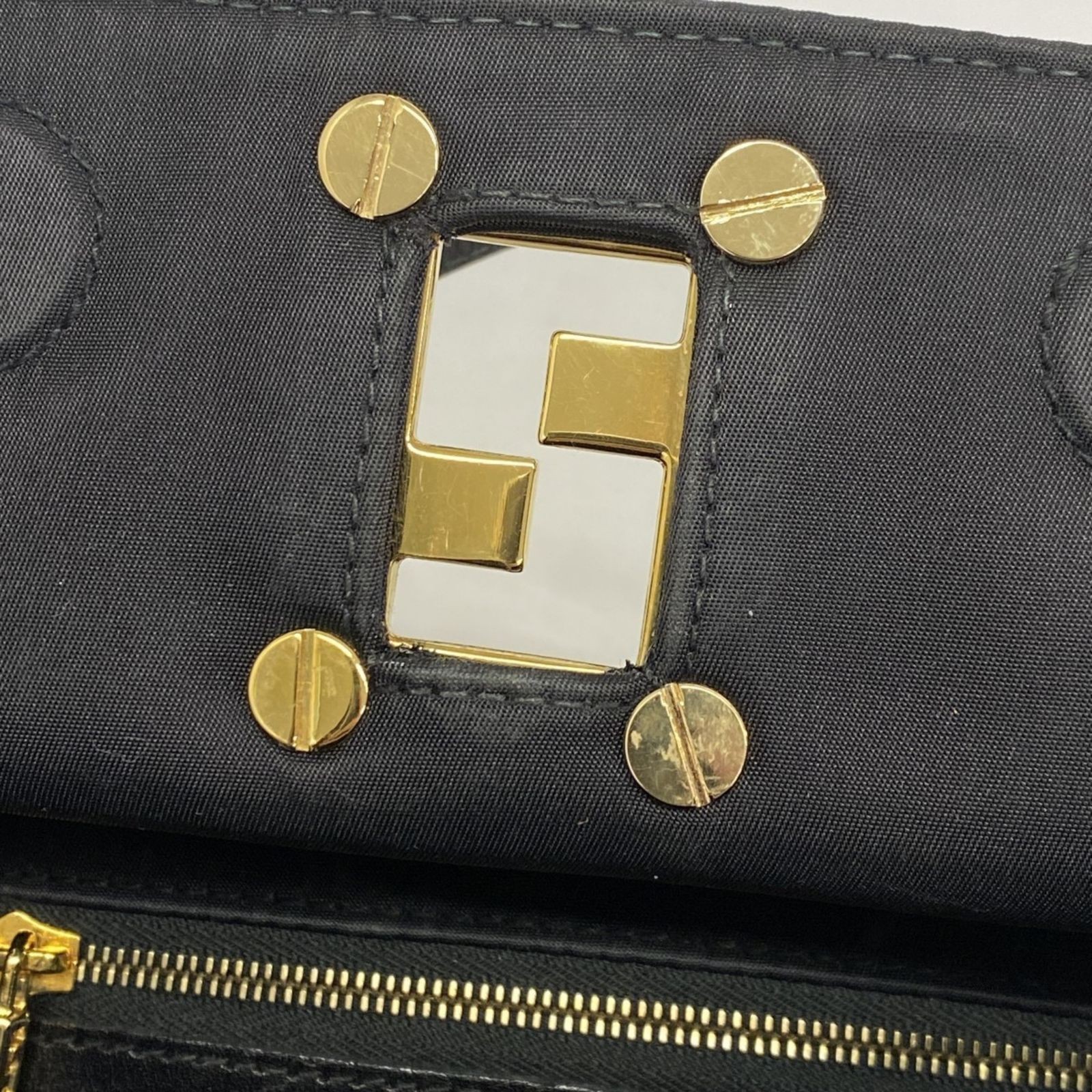 FENDI Handbag Nylon Black Women's From Japan thumbnail 20