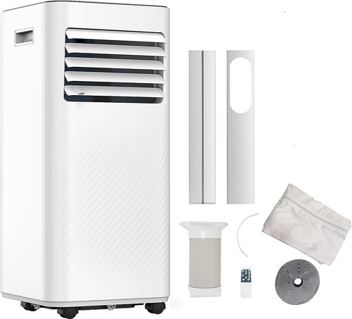 Portable Air Conditioner, 9000 BTU 4-in-1 - Dehumidifier, keeps home comfortable